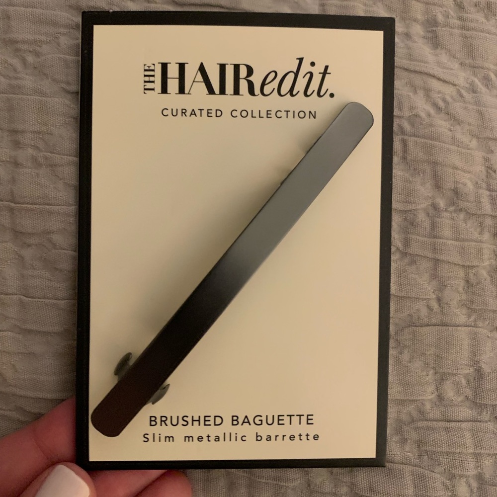 Brushed Dark Grey Barrette